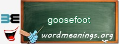 WordMeaning blackboard for goosefoot